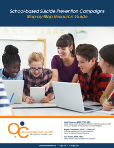 Cover page for School-based Suicide Prevention Campaigns Step-by-Step Resource Guide